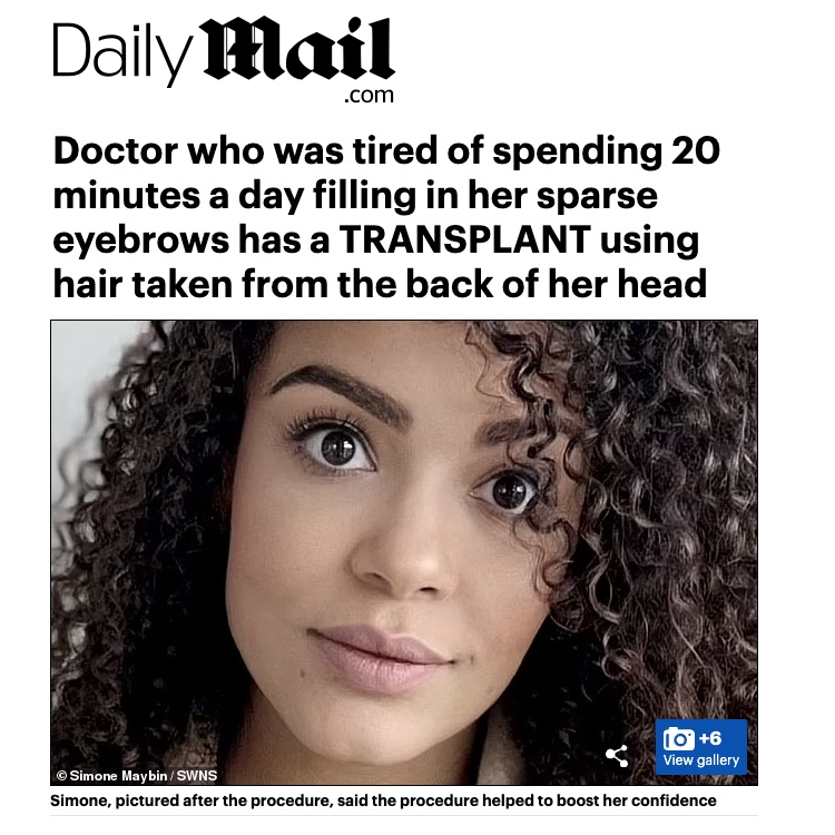 DailyMail ChampagneBrows DrChampagne