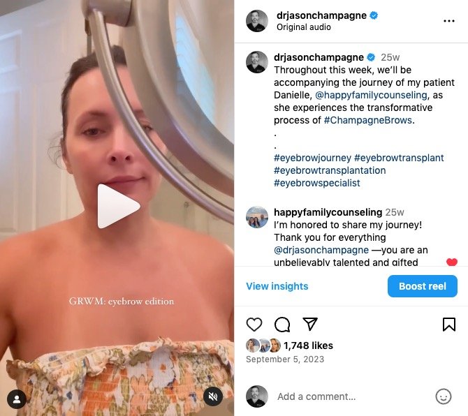 Danielle's Journey: A Transformative Experience with Champagne Brows® 1 Danielle's Champagne Brows Journey