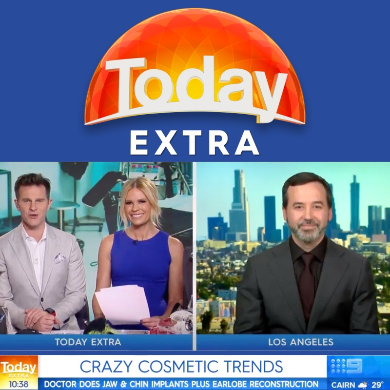 DR. JASON CHAMPAGNE LIVE ON THE TODAY SHOW, AUSTRALIA Dr. Champagne discusses the latest trends in plastic surgery including chin & jaw implants, earlobe reconstruction, and eyebrow transplants!
