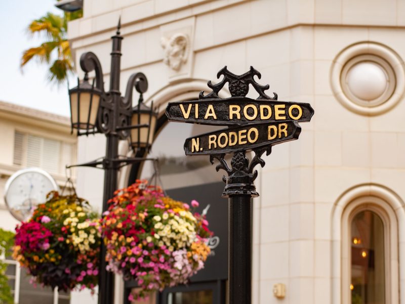 Rodeo Drive street sign in Beverly Hills